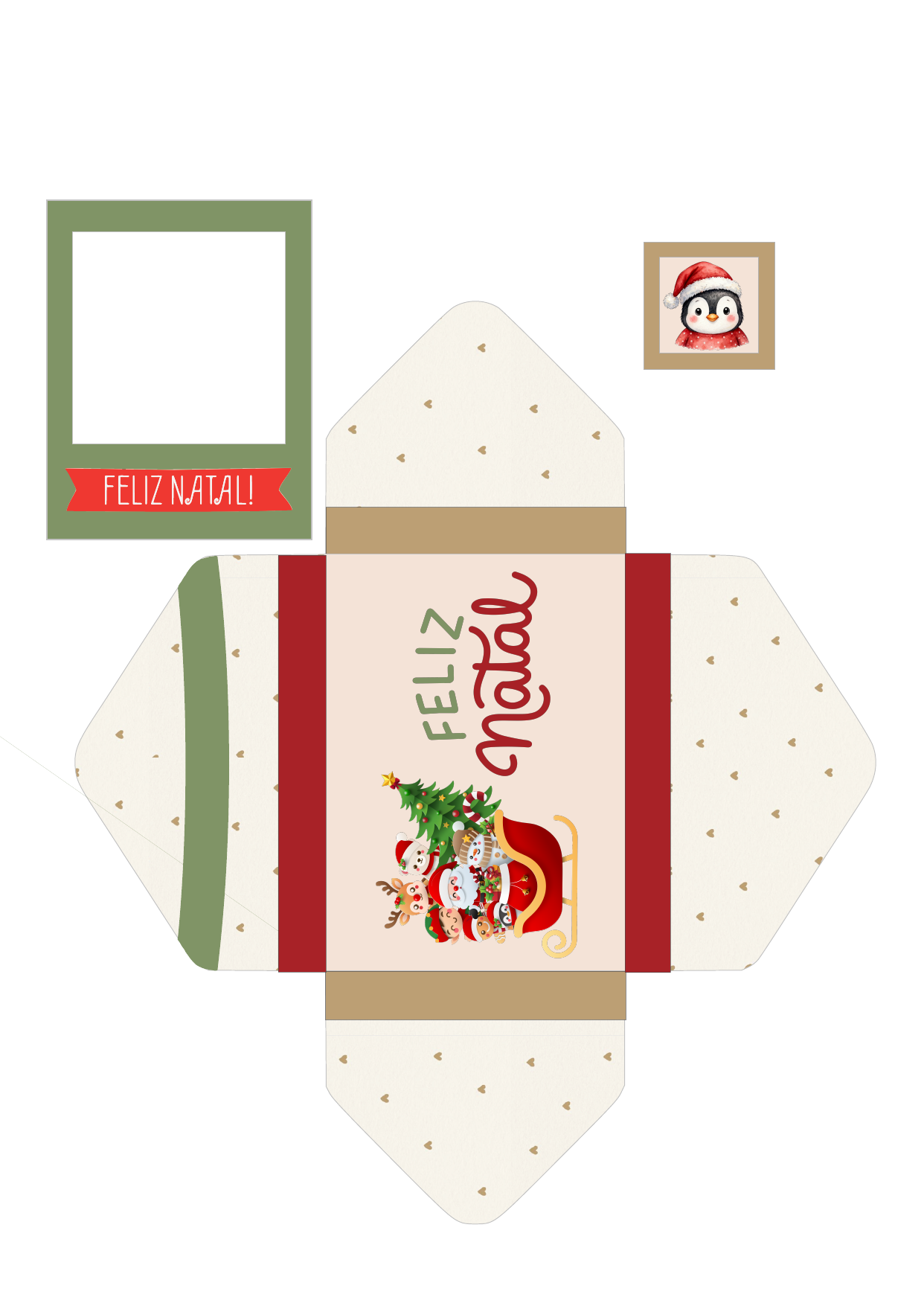 Arte de Caixinha para Kit Kat com Card Polaroid